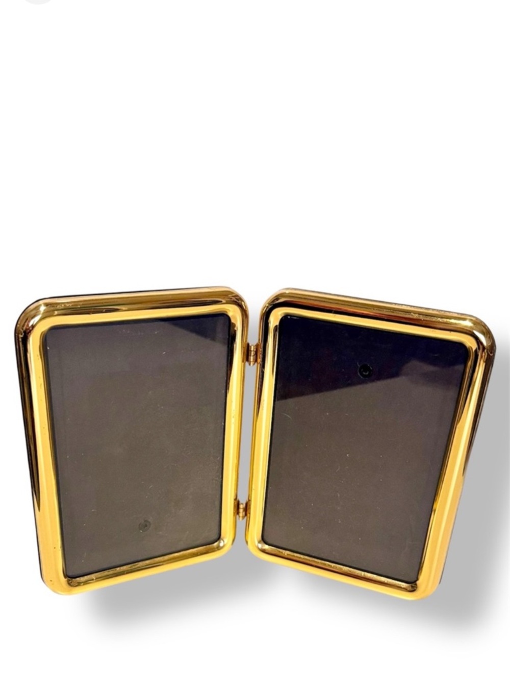 Vintage Gold Brass Photo Frames Double Hinged 5x7 Picture Frame